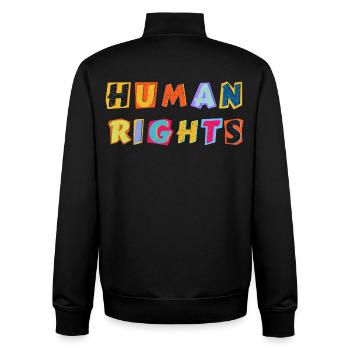 Human Right - Human Rights - Unisex Organic Zip Sweatshirt by Stanley/Stella - black - Back - AI Model Male 185 light (185cm)