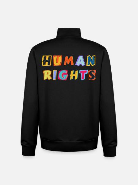 Human Right - Human Rights - Unisex Organic Zip Sweatshirt by Stanley/Stella - black