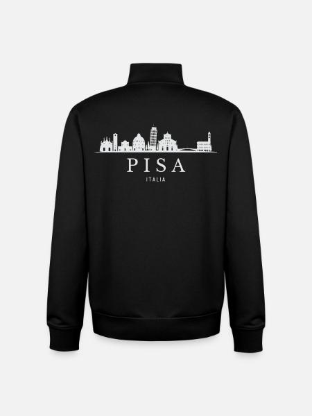 Pisa Skyline, Pisa Italy - Unisex Organic Zip Sweatshirt by Stanley/Stella - black