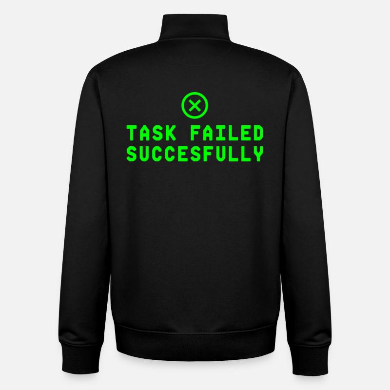 Task Failed Successfully IT Paradoxon - Unisex Organic Zip Sweatshirt von Stanley/Stella - Schwarz