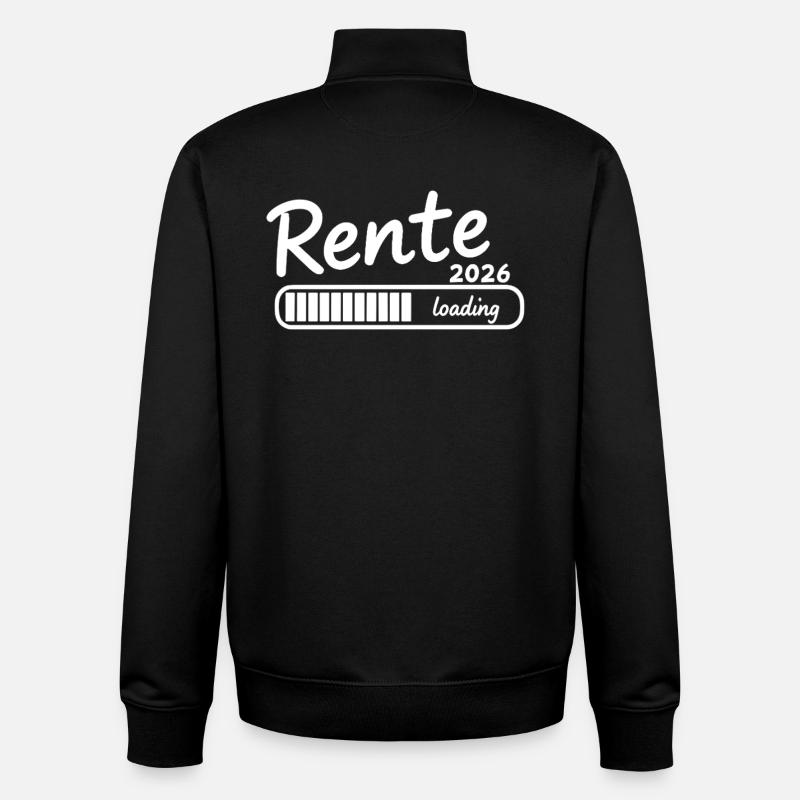 Pension 2026 loading Finally retirement - Unisex Organic Zip Sweatshirt by Stanley/Stella - black