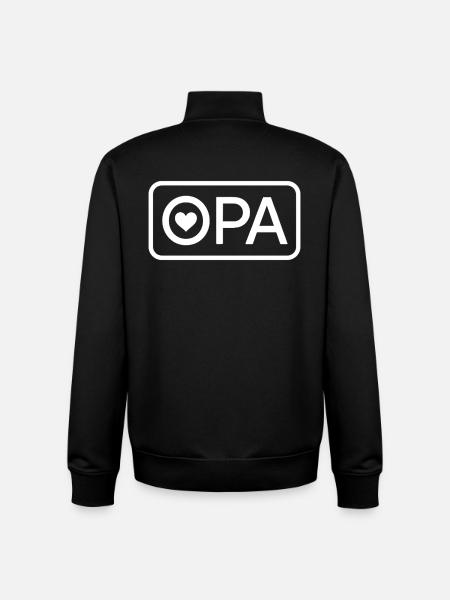 OPA 2026 Stolzer Großvater Ankündigung - Unisex Organic Zip Sweatshirt von Stanley/Stella - Schwarz