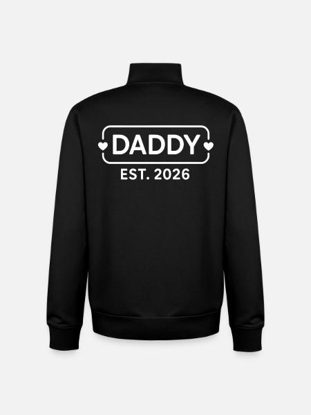 DADDY 2026 Stolzer werdender Vater - Unisex Organic Zip Sweatshirt von Stanley/Stella - Schwarz