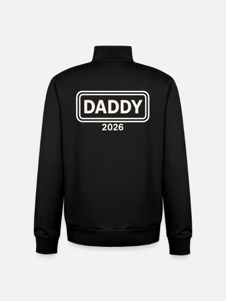 DADDY 2026 Proud Dad-to-be - Unisex Organic Zip Sweatshirt by Stanley/Stella - black