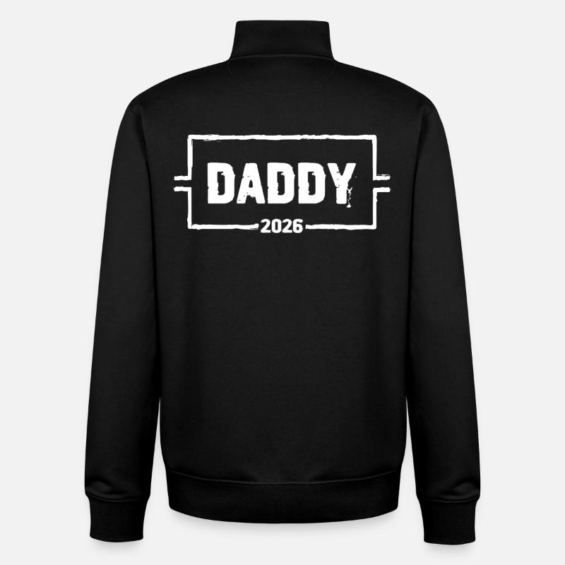 DADDY 2026 Proud Dad-to-be - Unisex Organic Zip Sweatshirt by Stanley/Stella - black
