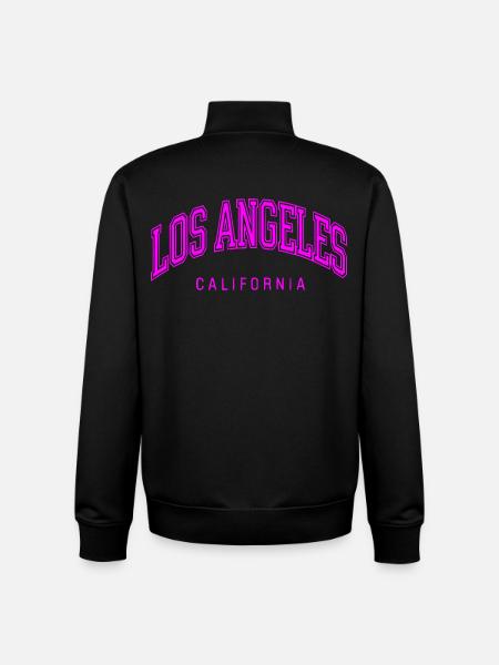 Neon Arch Los Angeles Lettering - Unisex Organic Zip Sweatshirt by Stanley/Stella - black