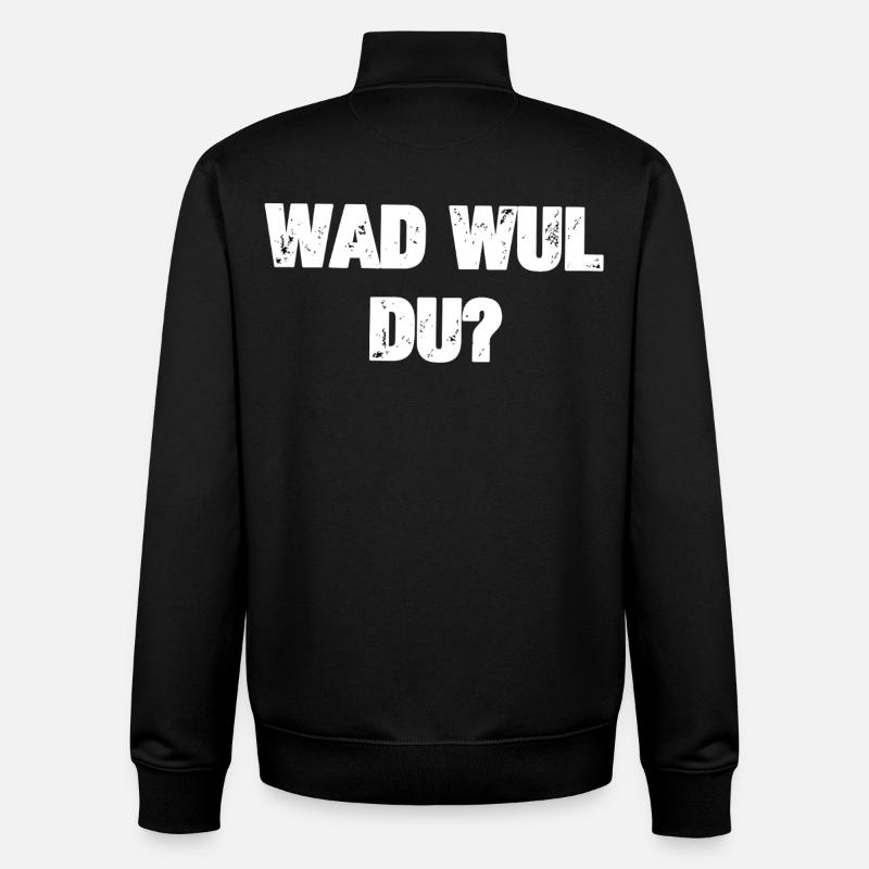 Wad Wul Du - Sweat zippé unisexe en coton bio Stanley/Stella - noir
