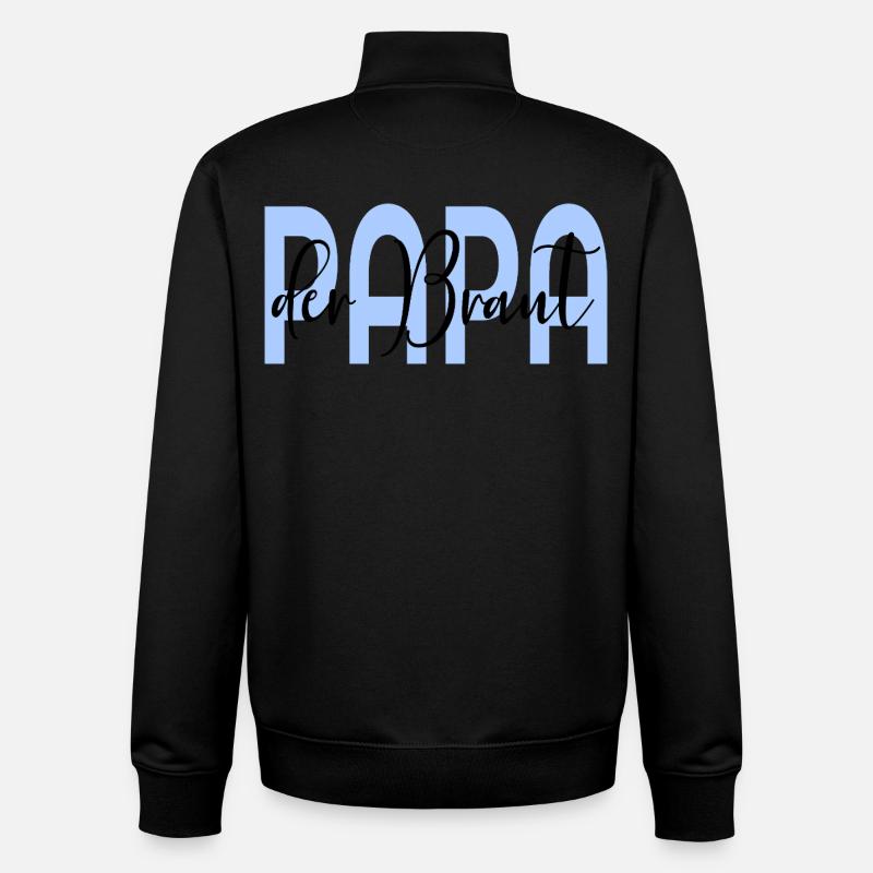 Papa du mariage de la mariée - Sweat zippé unisexe en coton bio Stanley/Stella - noir