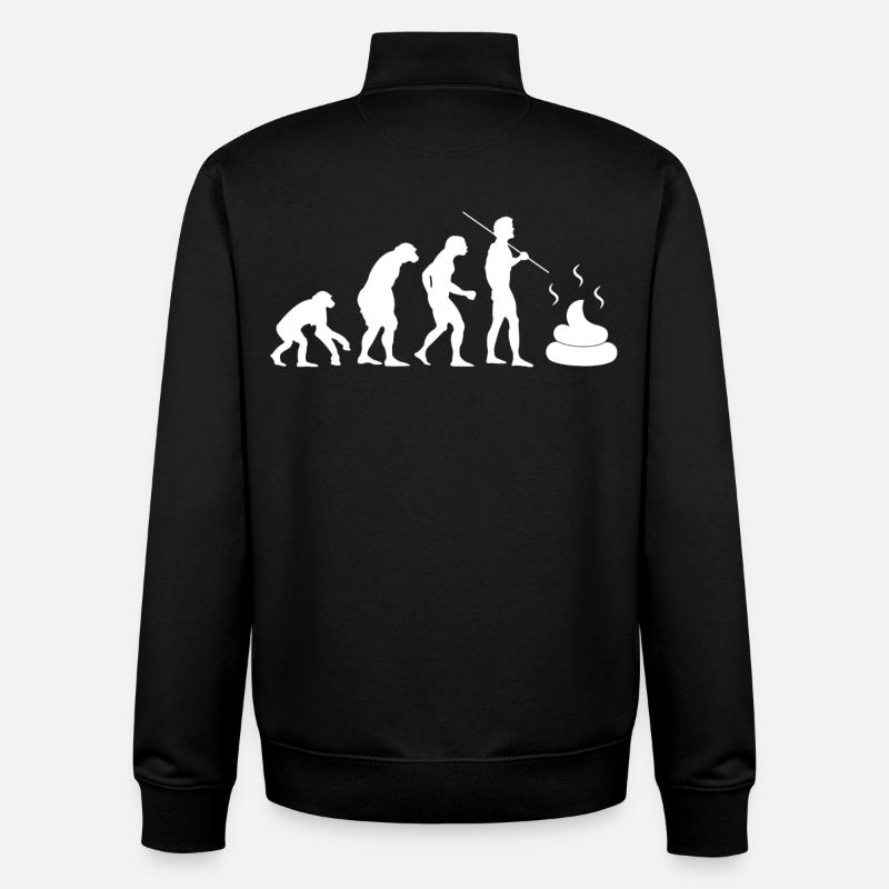 intestinal evolution - Unisex Organic Zip Sweatshirt by Stanley/Stella - black