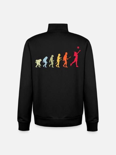 Évolution du volleyball - Sweat zippé unisexe en coton bio Stanley/Stella - noir