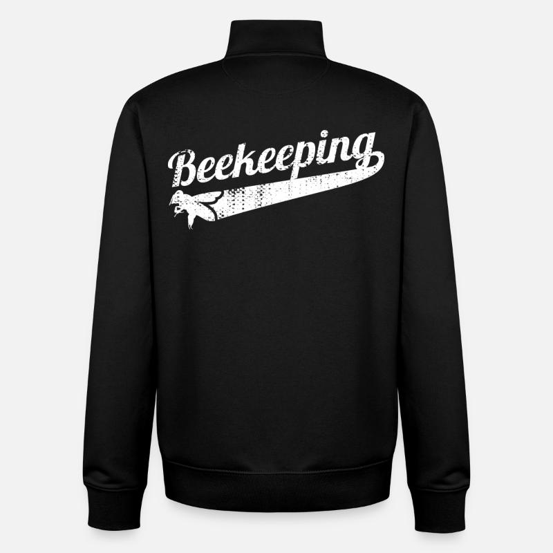 Drôle d’apiculture - Sweat zippé unisexe en coton bio Stanley/Stella - noir