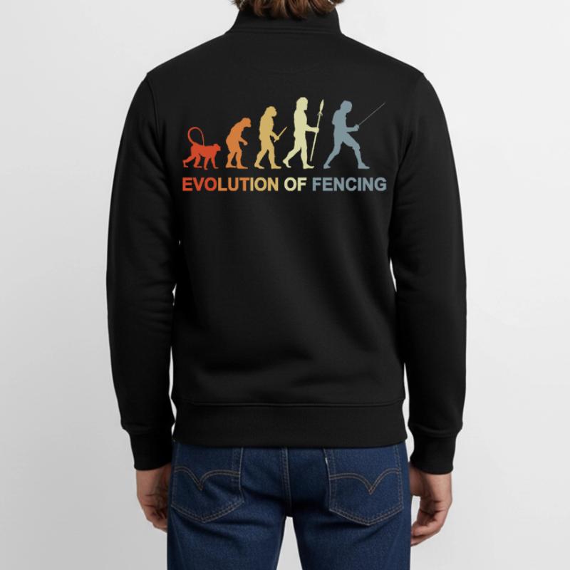 Fencing Evolution Unisex Organic Zip Sweatshirt by Stanley/Stella