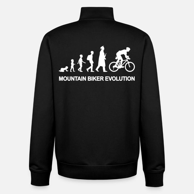 From child to mountain biker - Unisex Organic Zip Sweatshirt by Stanley/Stella - black
