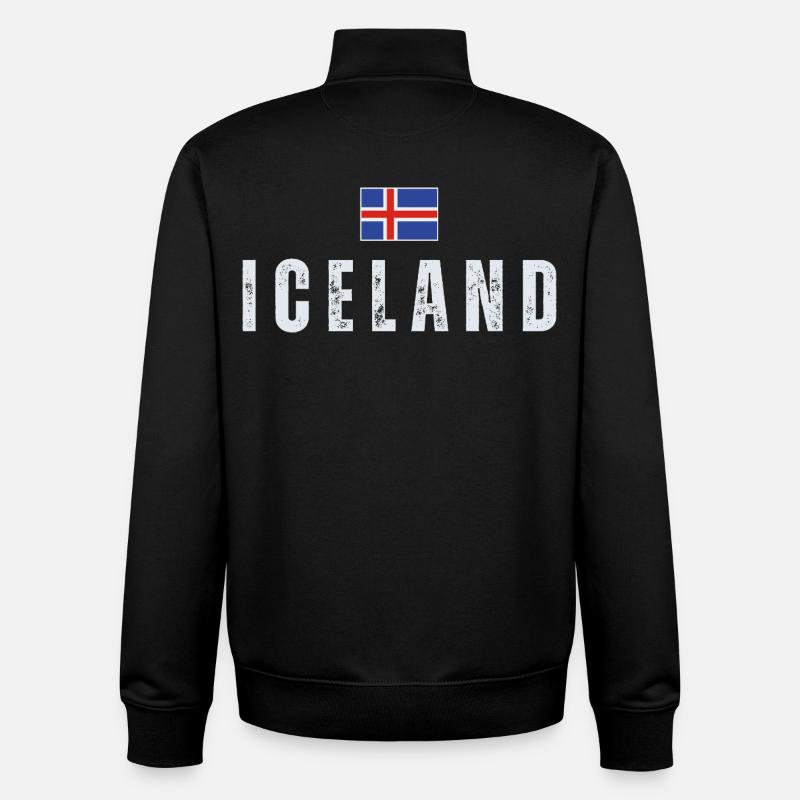 Icelandic Pride, Isländische Flagge - Unisex Organic Zip Sweatshirt von Stanley/Stella - Schwarz