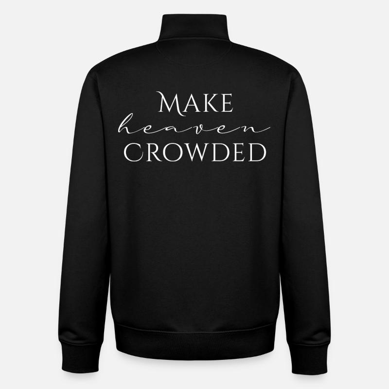 Make Heaven Crowded Faith Design - Sweat zippé unisexe en coton bio Stanley/Stella - noir