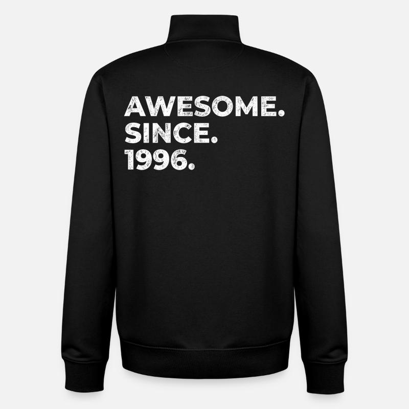 Génial depuis 1996 | Anniversaire | Don - Sweat zippé unisexe en coton bio Stanley/Stella - noir