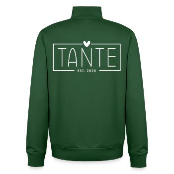 Tante fondée en 2026 - Sweat zippé unisexe en coton bio Stanley/Stella - vert bouteille - Dos - AI Model Male 185 dark (185cm)