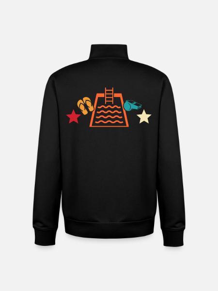 Lifeguards Love Lifeguard Swimmers - Unisex Organic Zip Sweatshirt by Stanley/Stella - black