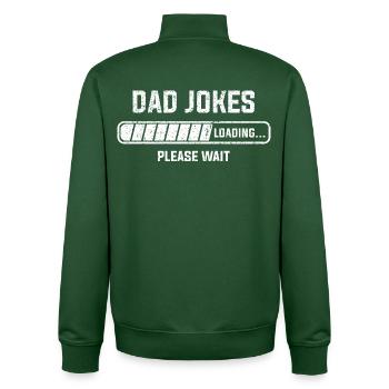 Chemise rétro de papa pour charger une blague de papa drôle - Sweat zippé unisexe en coton bio Stanley/Stella - vert bouteille - Dos - AI Model Male 185 dark (185cm)