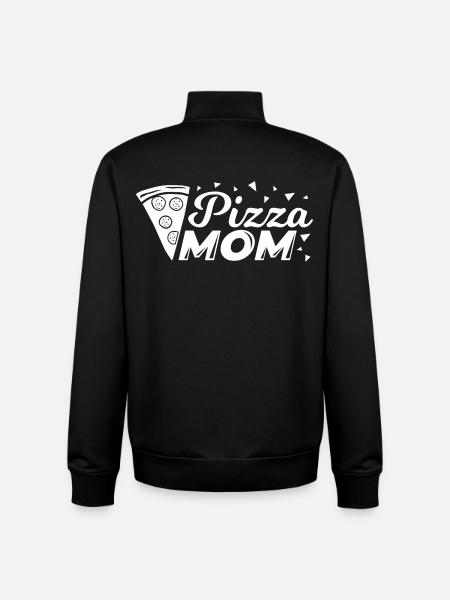 Pizza Mama - Unisex Organic Zip Sweatshirt by Stanley/Stella - black