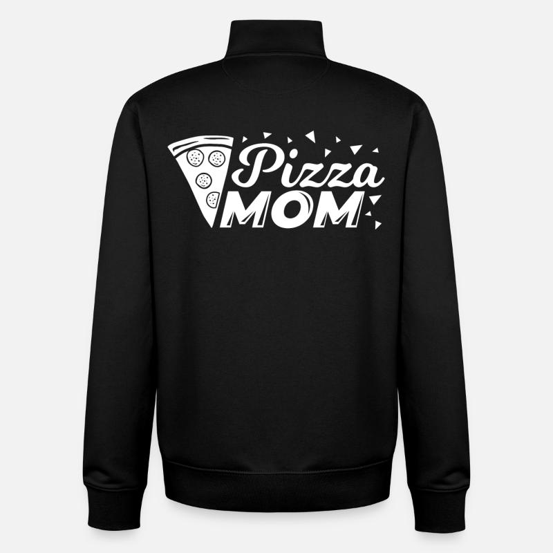 Pizza Mama - Unisex Organic Zip Sweatshirt von Stanley/Stella - Schwarz