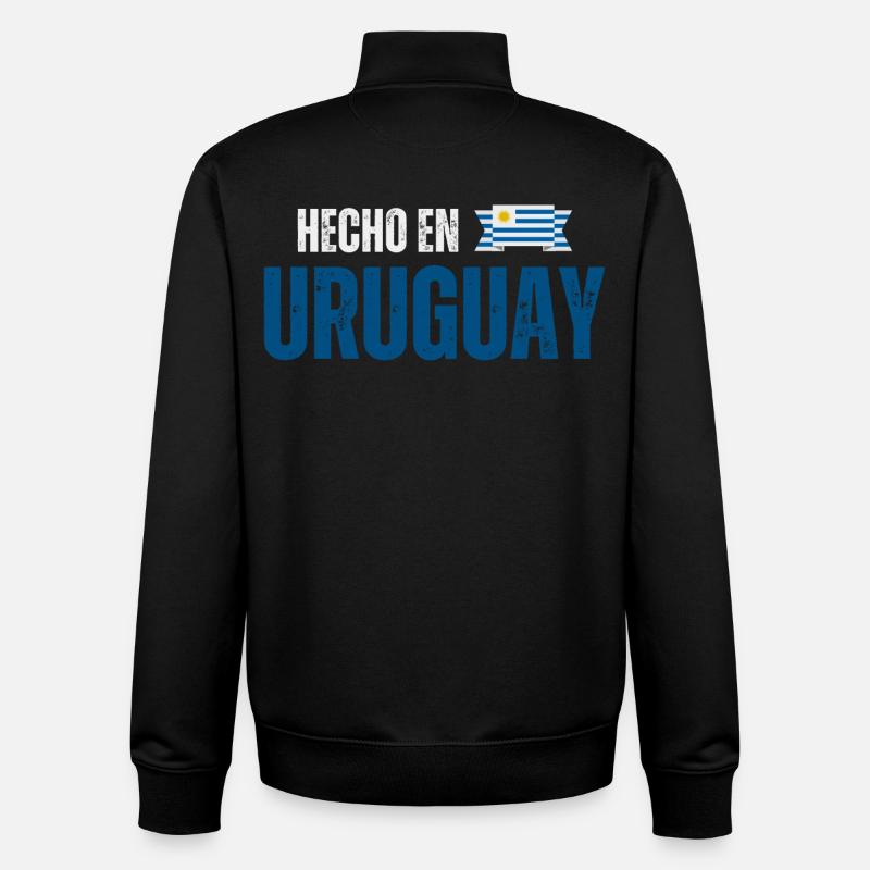 Fabriqué en Uruguay, fierté uruguayenne - Sweat zippé unisexe en coton bio Stanley/Stella - noir