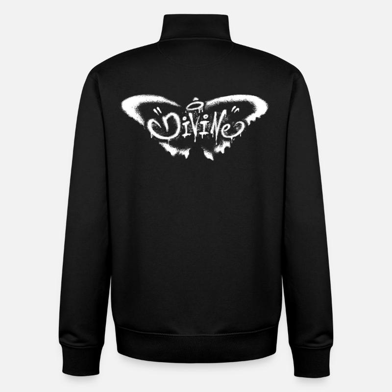 Papillon Grunge – Transformation Mystique - Sweat zippé unisexe en coton bio Stanley/Stella - noir