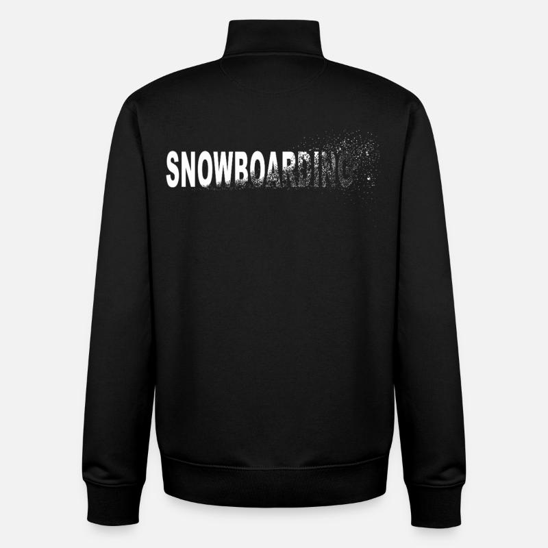 Planche à neige - Sweat zippé unisexe en coton bio Stanley/Stella - noir