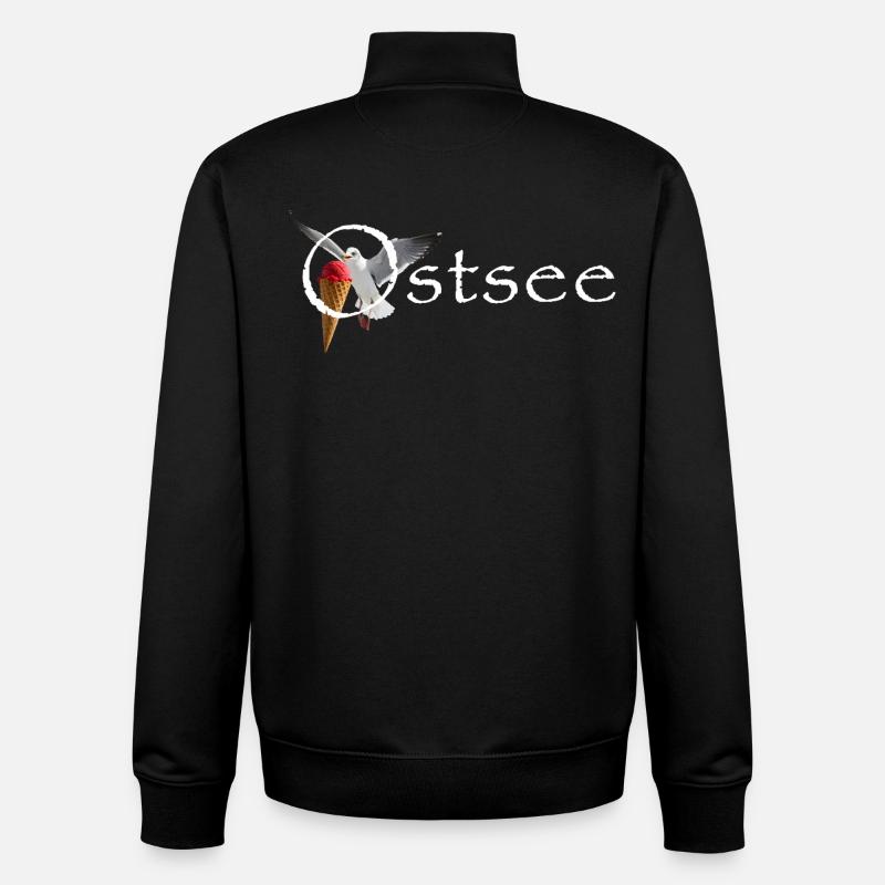 Ostsee Möwe Eisräuber Raubvogel - Unisex Organic Zip Sweatshirt von Stanley/Stella - Schwarz