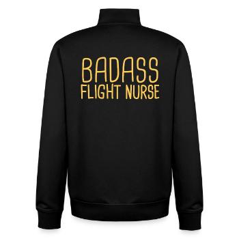 Flight Nurse Badass Luftrettung - Unisex Organic Zip Sweatshirt von Stanley/Stella - Schwarz - Hinten - AI Model Male 185 light (185cm)