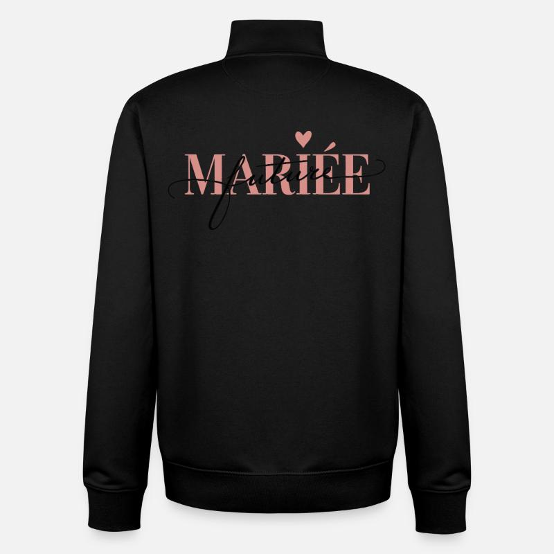 Future mariée design fun pour EVJ - Sweat zippé unisexe en coton bio Stanley/Stella - noir