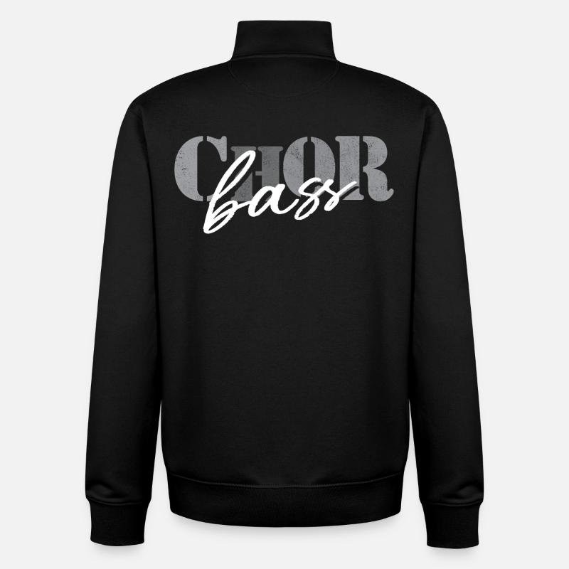 Basse de chœur - Sweat zippé unisexe en coton bio Stanley/Stella - noir