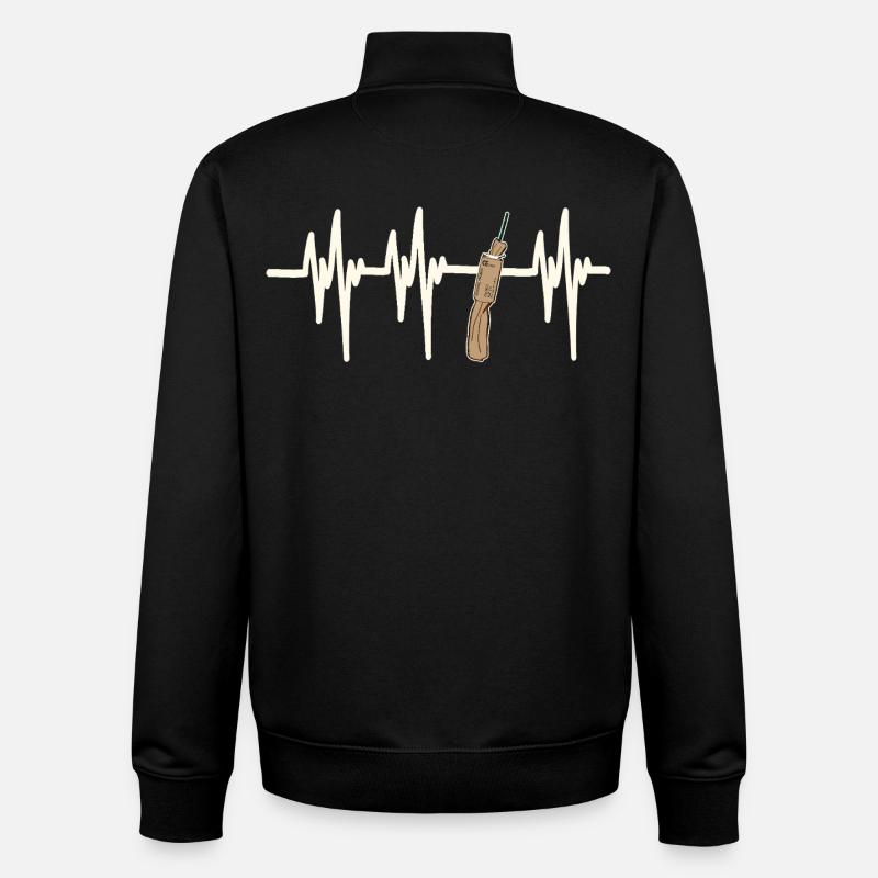Heartbeat Fallas de Valencia Trueno - Unisex Organic Zip Sweatshirt von Stanley/Stella - Schwarz