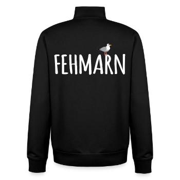 Fehmarn Möwe - Unisex Organic Zip Sweatshirt von Stanley/Stella - Schwarz - Hinten - AI Model Male 185 light (185cm)