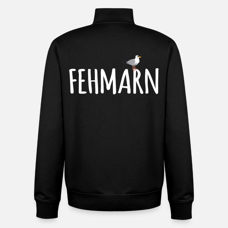Fehmarn Seagull - Unisex Organic Zip Sweatshirt by Stanley/Stella - black