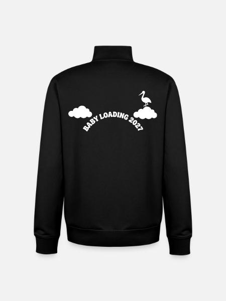 Baby Loading 2027 Stork - Unisex Organic Zip Sweatshirt by Stanley/Stella - black
