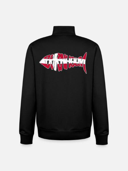 Poisson de Bornholm - Conception - Sweat zippé unisexe en coton bio Stanley/Stella - noir
