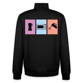Cook - Unisex Organic Zip Sweatshirt by Stanley/Stella - black - Back - AI Model Male 185 light (185cm)