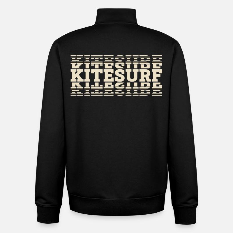 Kitesurfen Kitesurf Kitesurfer Kiteboard - Unisex Organic Zip Sweatshirt von Stanley/Stella - Schwarz