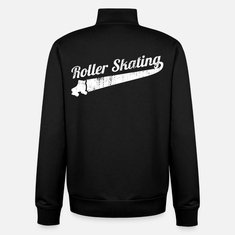 Patinage à roulettes des années 80 - Sweat zippé unisexe en coton bio Stanley/Stella - noir