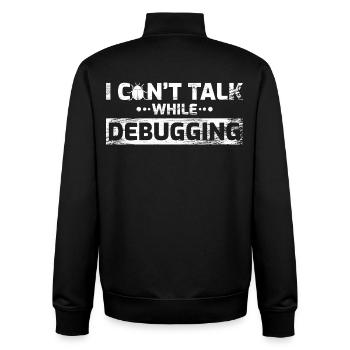 Software Developer Joke - Unisex Organic Zip Sweatshirt by Stanley/Stella - black - Back - AI Model Male 185 light (185cm)