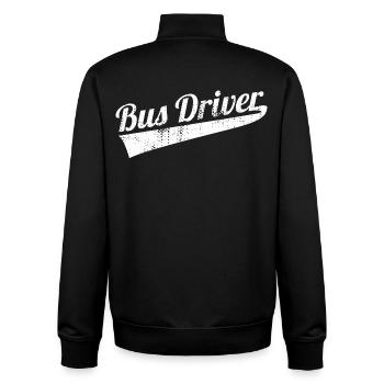 Chauffeur de bus - Sweat zippé unisexe en coton bio Stanley/Stella - noir - Dos - AI Model Male 185 light (185cm)