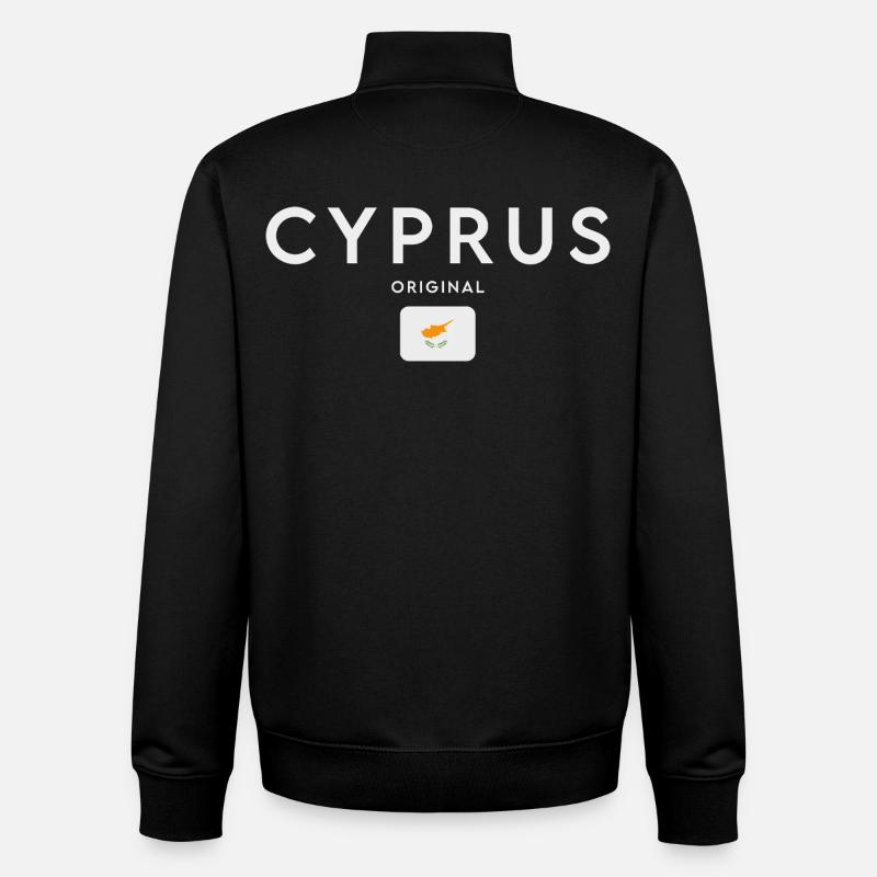 Cyprus flag, Cypriot pride - Unisex Organic Zip Sweatshirt by Stanley/Stella - black