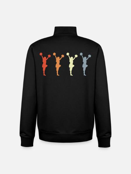 Cheerleader Drawing - Unisex Organic Zip Sweatshirt by Stanley/Stella - black