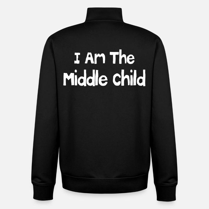 Ich bin das mittlere Kind - Unisex Organic Zip Sweatshirt von Stanley/Stella - Schwarz