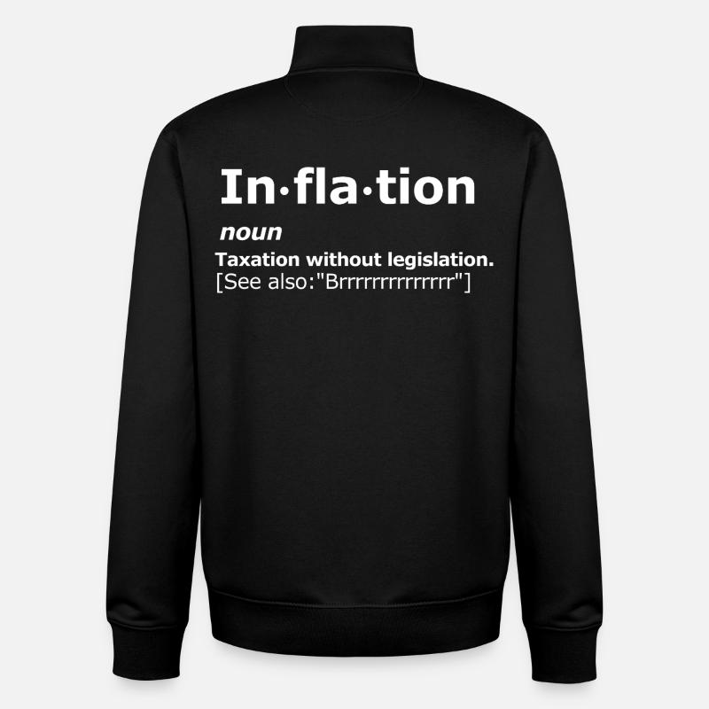 Définition de l’inflation libertarienne. - Sweat zippé unisexe en coton bio Stanley/Stella - noir