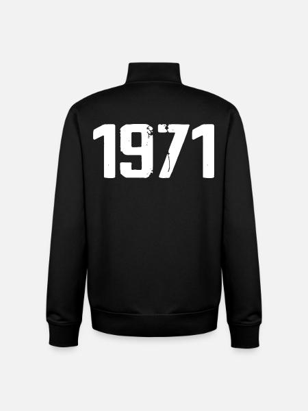 1971 - Awesome since 1971 - Unisex Organic Zip Sweatshirt by Stanley/Stella - black