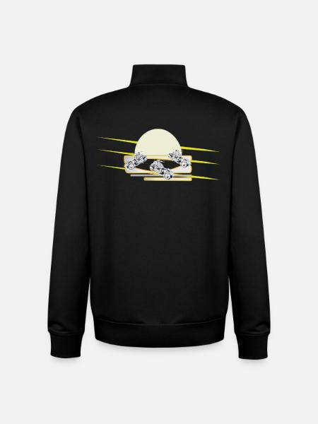 Biker Motorrad Chopper - Unisex Organic Zip Sweatshirt von Stanley/Stella - Schwarz