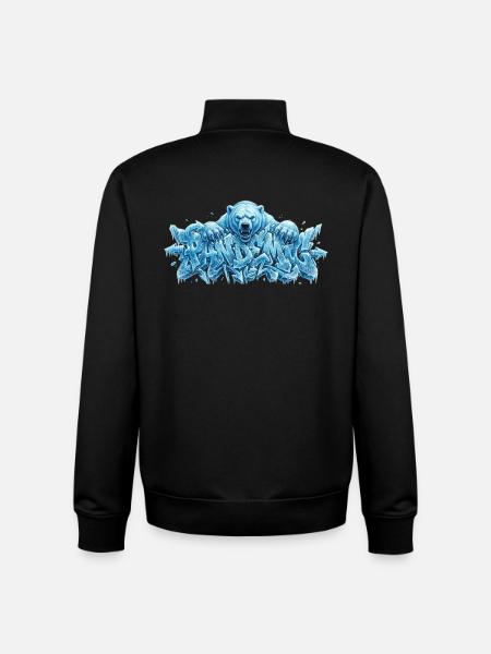 Polarbär Graffiti Eisblau - Unisex Organic Zip Sweatshirt von Stanley/Stella - Schwarz