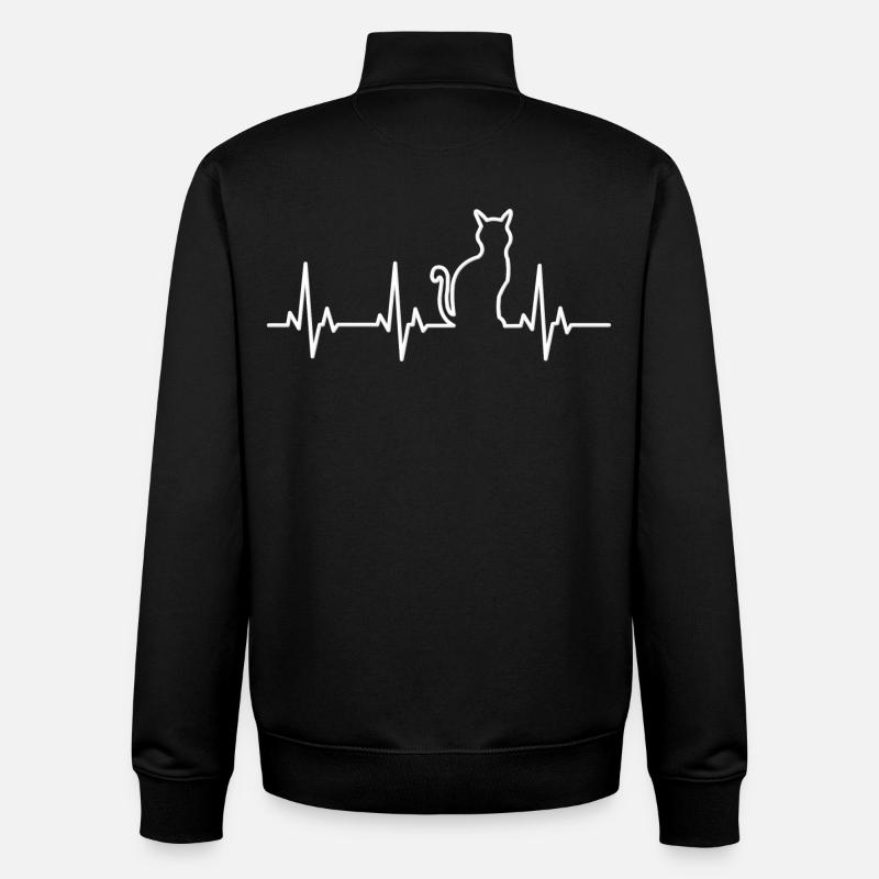 Music for cats - Unisex Organic Zip Sweatshirt by Stanley/Stella - black